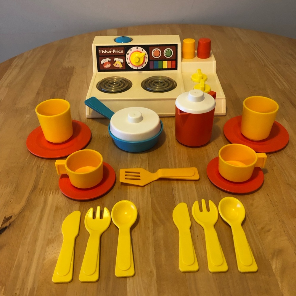 Vintage Fisher-Price #919 Magic Burner Stove Play set